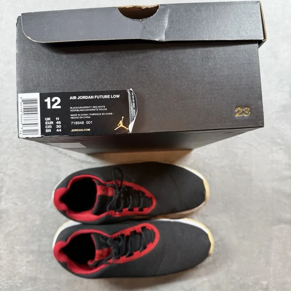 Size 12‎ - Air Jordan Future Low Black Red Basketball Sport Athlete Workout